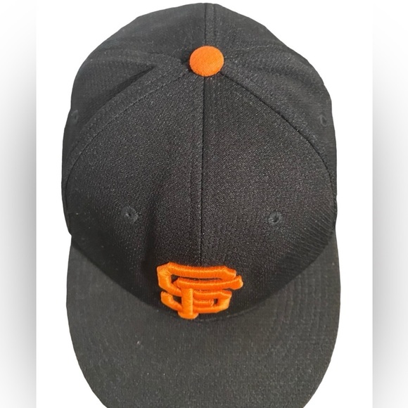 Team MLB OCSports San Francisco Giants Black & Orange Embroidered Fitted Cap - Picture 4 of 11
